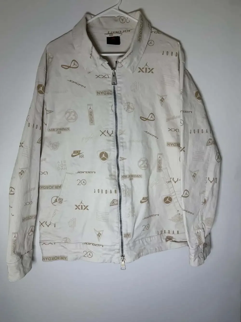 Jordan Flight Men's Heritage All Over Print Desert Tan Jacket
